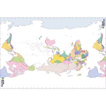 거꾸로 세계지도 백지도 100x70Cm 세계백지도 그리기