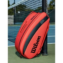 윌슨 WILSON 롤랑가로스 숄더백 프랑스 윔블던 투어백 테니스 라켓 가방 9pk, 8025401파란색노란색6팩