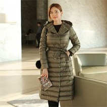 세인트마리 테르 경량 후드 롱 패딩 3color 카키