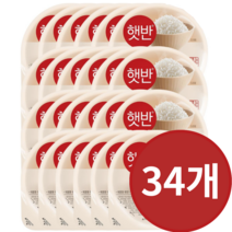 최신제조 cj 햇반 백미밥 210g 번들 세트 묶음 구성 보통공기 중간크기 햇반 즉석밥 재여놓기특가 대량, 2박스, 7.14kg
