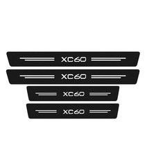 볼보 XC60 XC 60 탄소 섬유 가죽 장식 데칼 임계 값 자동차 액세서리에 4pcs 도어 씰 프로텍터 스티커, 01 4Pcs For Volvo XC60