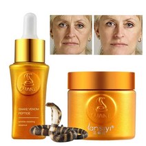 2pcs 30ml 뱀 독 혈청 안티 에이징 화이트닝 에센스 크림 주름 감소 콜라겐 리프트 및 피부 강화