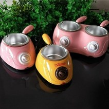 퐁듀기계 치즈 초콜릿 워머 멜팅 중탕기, 옐로우 단품, 1개