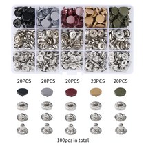 똑딱이 만능 802 단추 펀칭기 펀치기 가죽 스냅 패스너 키트 125mm 금속 단추 프레스 스터드 펜치 포함 의, 08 A08-0107S