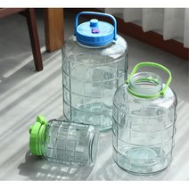장류 발효식품용 용기 투명 유리공병 담금주 담금술병, 01. 숨쉬는 효소병 3L(색상랜덤), 1개