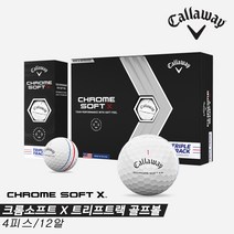 [캘러웨이코리아정품]2022 캘러웨이 크롬소프트 X 트리플트랙(CHROME SOFT X TRIPLE TRACK)골프볼[4피스12알][화이트], 화이트, 골프볼