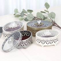 어바웃더홈 엔틱 악세서리 보관함 보석함, 타원 실버