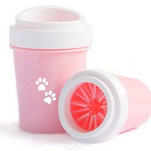 강아지반려견산책발세척기 발세척기강아지반려견산책 반려견산책발세척기 dog paw cleaner cup soft silicone for dogs 발 세척 도구 강아지산책후발세척기, 원피스 핑크 컵, s