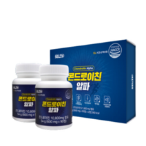 콘드로이친 정 식약처 인증 HACCP 상어 연골 콘드로이킨 콘드로이틴 보스웰리아 초록입홍합 우슬 분말 비타민d3 무릎 관절 연골 영양제 부모님 선물 90정 2병 세트, 2통
