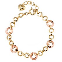 골드앤 14K 올리오스 팔찌 대 데일리 볼륨 하트 통통 할로우 체인 팔찌