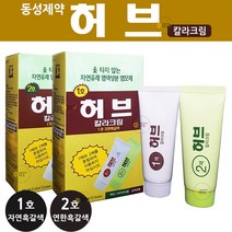 동성제약 옻타지 않는 자연유래 염색성분 염모제 동성 허브 칼라 크림 70g 2가지 색상 새치염색, 1개, 2호-연한흑갈색