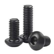 M6 블랙 10개 육각 소켓 트러스 헤드 볼트 ISO7380 둥근 머리 나사 Grade 10.9, M6 (10pcs), 12mm