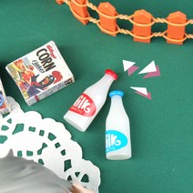 레인몰 미니어처 소품 우유병 육일돌 오비츠로이드, 레드