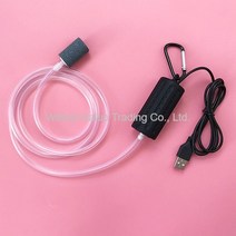 산소펌프 초정음 펌프 USB 소형 미니 수족관 물고기 산소공급 휴대용 USB 7색, 블랙 무음 표준판개