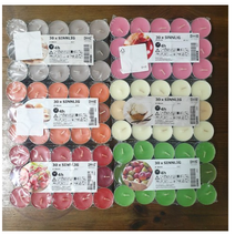 이케아 신리그 미니향초30입 1+1 ( 총60개 선택2), 내추럴, 오렌지