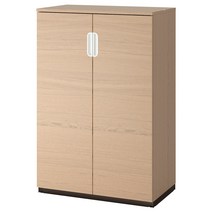 이케아GALANT 갈란트 도어수납장 화이트스테인 참나, 화이트스테인 참나무 무늬목