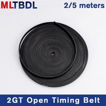 2/5 미터 GT2-6mm 오픈 타이밍 벨트 너비 6mm 10mm 고무 소재 피치 2mm 블랙 2GT 동기식 Reprap 3D 프린터, 01 6mm_06 10 Meters_01 1 개
