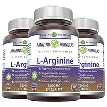 어메이징뉴트리션 L-아르기닌 1000mg 타블렛, 120개입, 3개