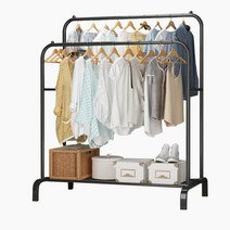 파이프 행거 양복 셔츠 걸이 세우는 옷걸이 2단 철제 DIY 스탠딩 배관 미니 시스템 헹거 튼튼한 옷가게, 화이트