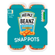 Heinz 하인즈 베이크드 빈 무설탕 Baked Beans No Added Sugar 200g 4팩, 1세트