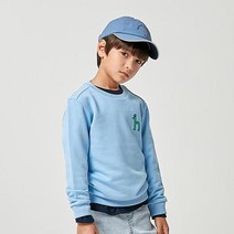 [정품] 헤지스키즈 [23SS] [EARTH] 오가닉 맨투맨(HTS02TM12M BU)