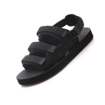 블랙 남여공용 스트랩 샌들