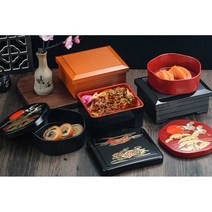 장어덮밥그릇 일본 덮밥 도시락 사각 통 덮밥 케이스, 타입 A, 1개