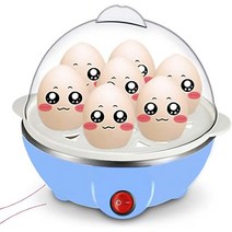 우유거품기 우유스팀 우유스티머 7 계란 보일러 증기선 다기능 급속 전기 밥솥 자동 꺼짐 일반 오믈렛 요리 도구 주방기구 아침 식사, 02 Blue, 미국