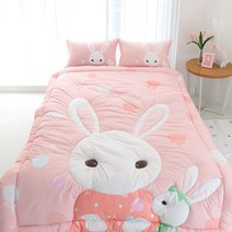 에미이 토끼 키즈 침구 어린이 사계절 먼지없는 차렵이불 풀세트