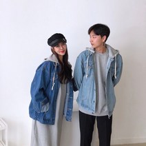 메이블 / KC 남녀공용 커플 후드청자켓