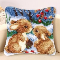 보람창고 스킬 자수 래치훅 패키지 DIY 세트 [국내당일발송], 41.토끼 친구