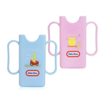 리틀타익스 125ml 미니 팩 홀더 핑크부엉이 + 블루기린, 혼합 색상, 10세트