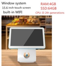 카드 포스기 POs 이지체크 단말기 신화포 듀얼 터치 스크린 윈도우 계산원 터미널 일체형 POS 시스템 금전, 01 white I3_03 AU 플러그