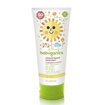 베이비가닉스 미네랄-베이스 선스크린 어린이 선크림 SPF 50+, 1개, 177ml
