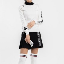 이글스마인 여성골프웨어 여성골프티셔츠 왼팔 레터링 니트