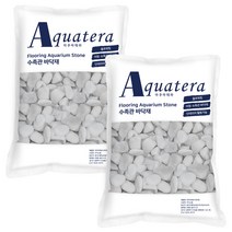 아쿠아테라 수족관 플로워링 백자갈 15mm 5kg, 혼합색상, 2개
