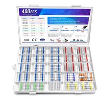 열 수축 와이어 커넥터 120/330PCS SST21 방수 슬리브 AWG22-18 버트 전기 스플라이스 주석 도금 솔더 씰 터미널, [06] 400pcs
