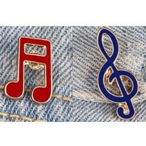 음악학원 피아노 높은음자리표 음표 브로치 선물 뱃지