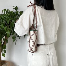 텀블러백 텀블러가방 핸드메이드 보틀 메시백, 블랙