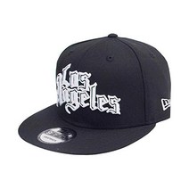 뉴 에라 올드 잉글리시 블랙 화이트 로스앤젤레스 클리퍼스 스크립트 NBA 스냅백 캡 9fifty 950 OSFA 독점