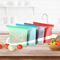 리빙나인 실리콘 지퍼백 1000ml, 화이트