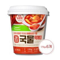 풀무원 2분조리 매콤달콤 국물떡볶이 170g x 6개