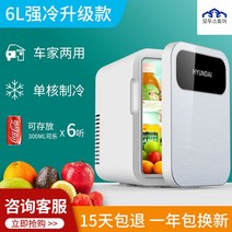 고급 미니 휴대용 차량용 화장품 겸용 인슐린 냉온장고 소형 화장품 냉장고 대용량 실내 차량 냉동고 박스 캠핑 용 무소음 자동차 용 현대, 엘레강스 실버 6L [유리 패널] 차카 겸용