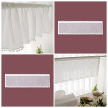 폼폼이 가림막 커튼 주방 현관 거실 블라인드 150X45 레이어드 가림천