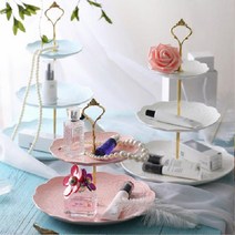 코스토프 에프터눈티 2단 3단 플레이팅접시 디저트트레이, 1개, 2단 화이트