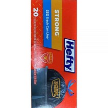 헤프티 Hefty E86725 33갤런 신치 자루 대형 쓰레기 봉투 20개 - 2팩
