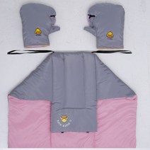 노인 전동차 자전거 스쿠터 오토바이 무릎 바람막이 담요 방한용품 워머 캐노피, 접이식 양면 방수-그레이핑크