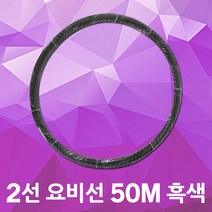 동산 요비선 2선 50M 흑색 인입선 공업용 자재 용비선 입선작업 전선와이어 공구설비 전기배선 작업요비선 배선 배관 전기설비 전기공구 전선자재 파이프요비선 배선인입선 전신인입공구, 1개