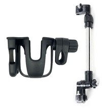 ETN 자전거 유모차 우산 거치대 + 2in1 핸드폰 컵홀더, 유모차양산거치대 블랙 + 핸드폰컵홀더 블랙