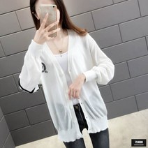 가바바 여성 가디건 시선집중 줄 포인트 여름 숄 가디건 G51203